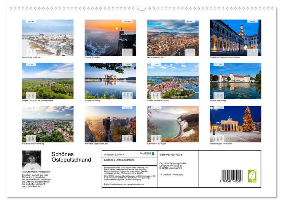 Schönes Ostdeutschland (CALVENDO Premium Wandkalender 2027)