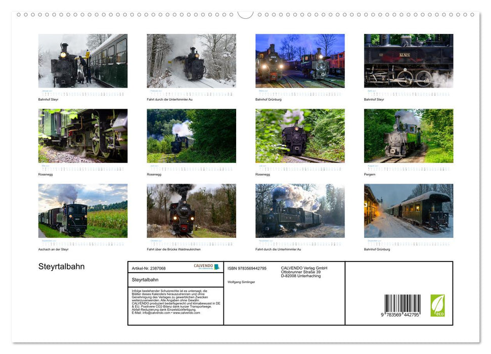 Steyrtalbahn (CALVENDO Wandkalender 2027)