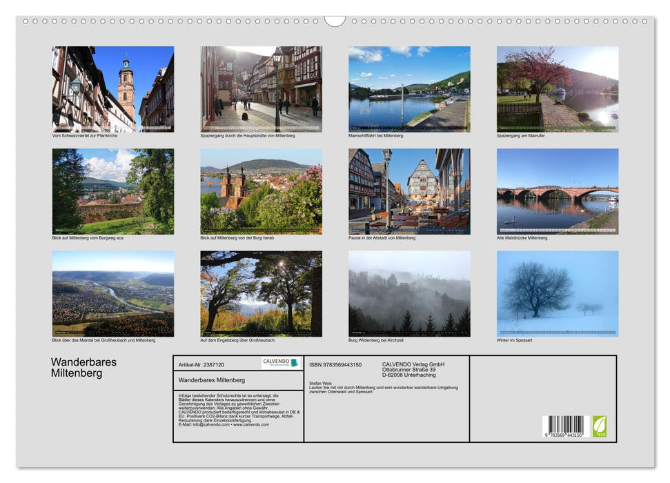 Wanderbares Miltenberg (CALVENDO Wandkalender 2027)