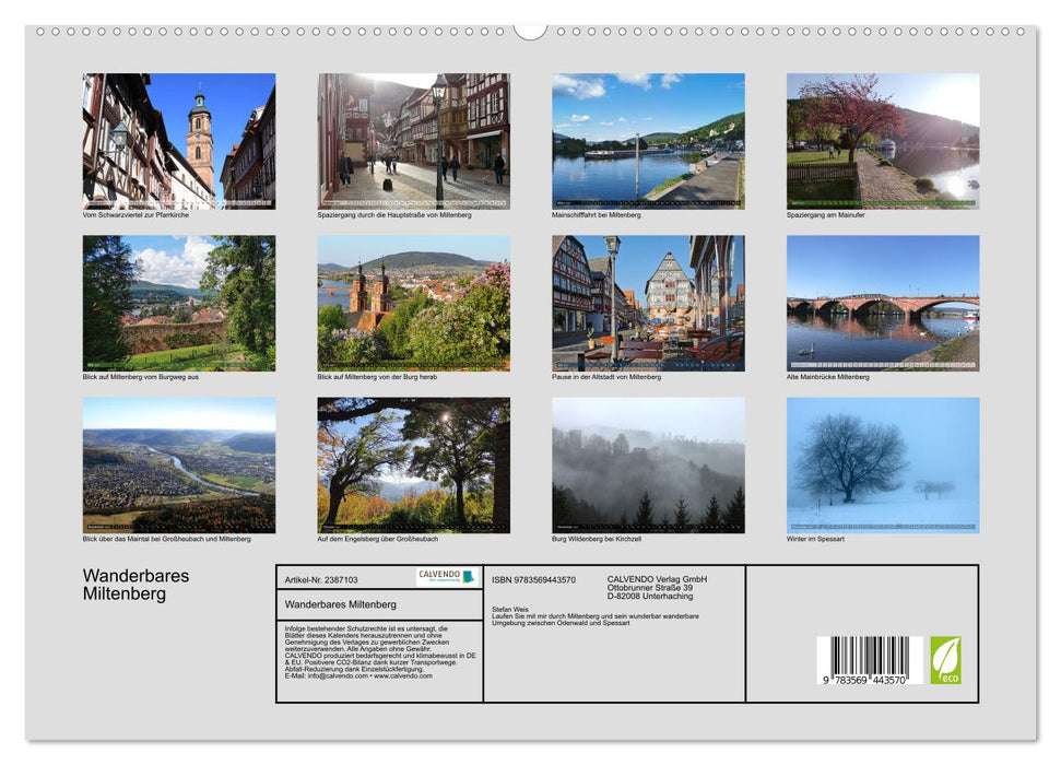 Wanderbares Miltenberg (CALVENDO Premium Wandkalender 2027)