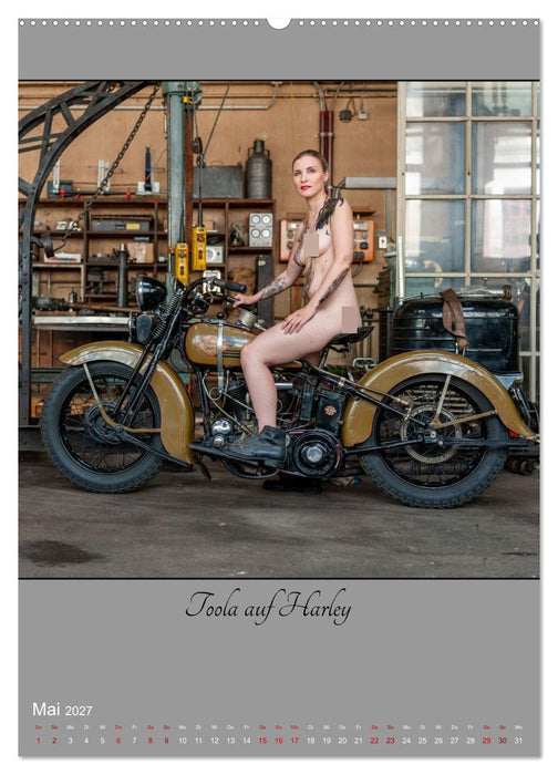 Alte Motorräder und Pin-up-Girls (CALVENDO Wandkalender 2027)