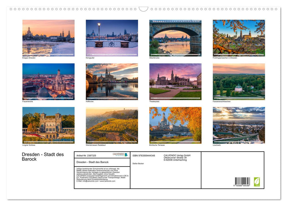 Dresden - Stadt des Barock (CALVENDO Wandkalender 2027)