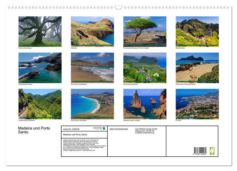 Madeira und Porto Santo (CALVENDO Wandkalender 2027)