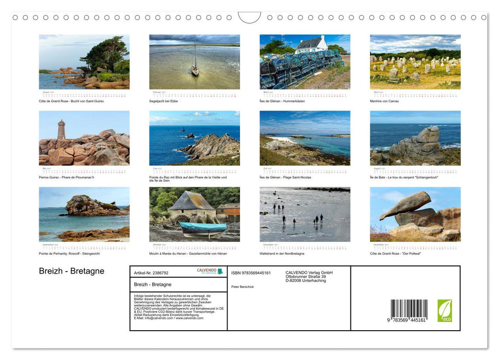 Breizh - Bretagne (CALVENDO Wandkalender 2027)