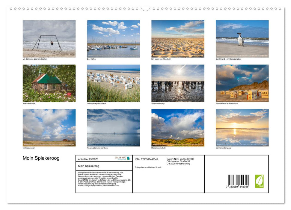 Moin Spiekeroog (CALVENDO Premium Wandkalender 2027)