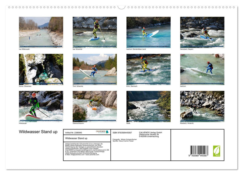 Wildwasser Stand up (CALVENDO Premium Wandkalender 2027)