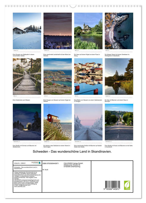 Schweden - Das wunderschöne Land in Skandinavien. (CALVENDO Wandkalender 2027)