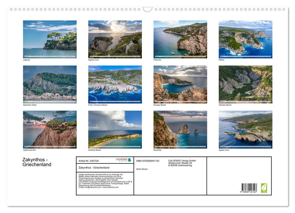 Zakynthos - Griechenland (CALVENDO Wandkalender 2027)