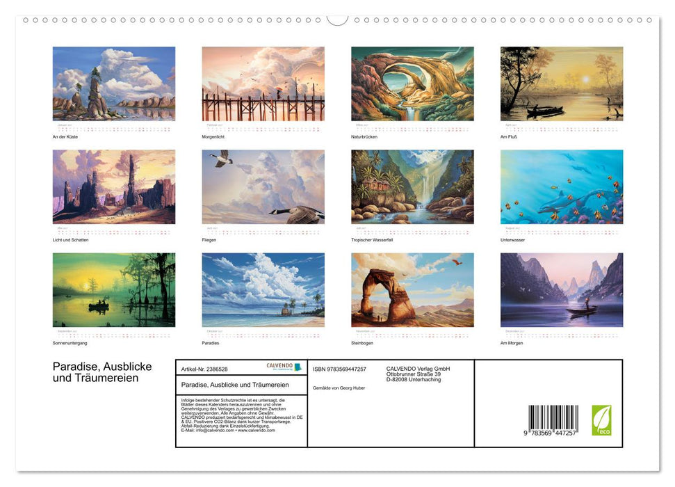 Paradise, Ausblicke und Träumereien (CALVENDO Premium Wandkalender 2027)