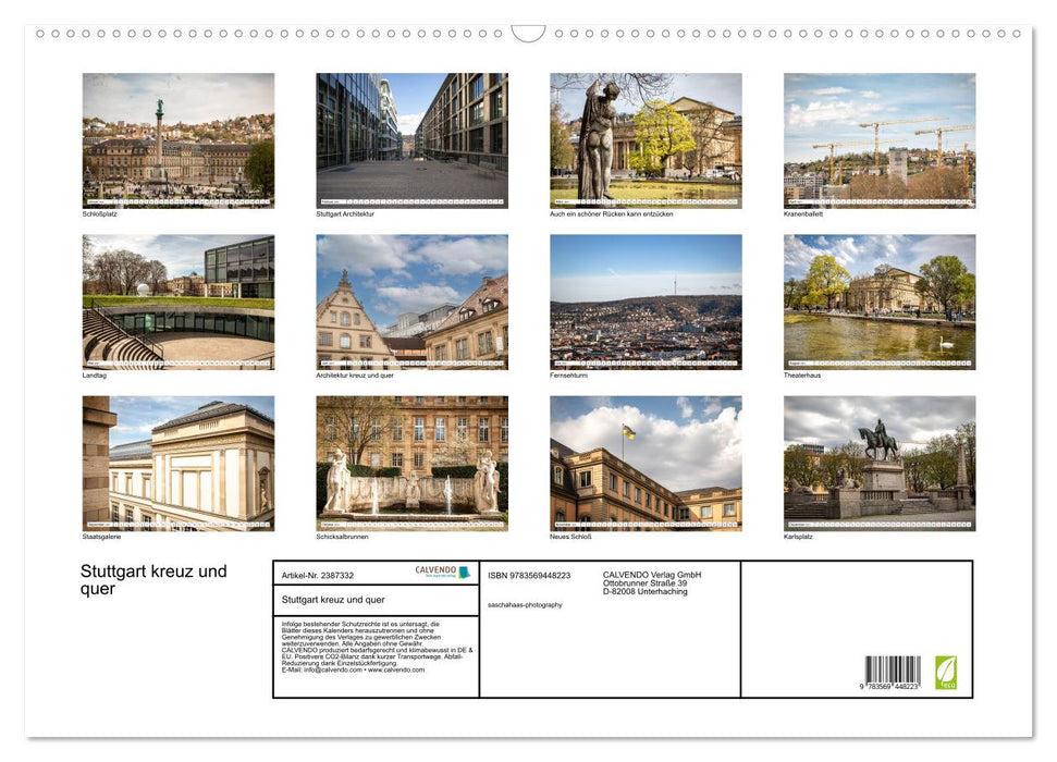 Stuttgart kreuz und quer (CALVENDO Wandkalender 2027)