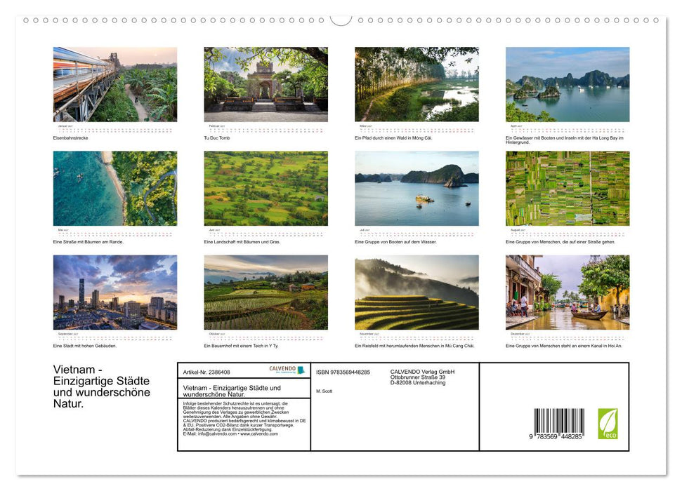 Vietnam - Einzigartige Städte und wunderschöne Natur. (CALVENDO Premium Wandkalender 2027)