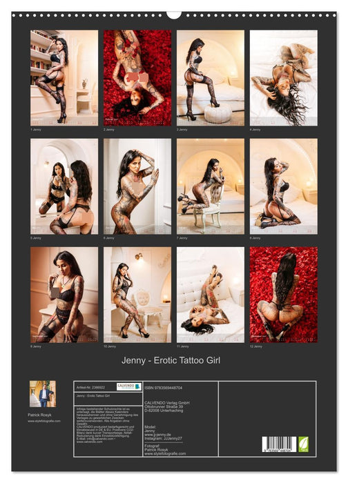 Jenny - Erotic Tattoo Girl (CALVENDO Wandkalender 2027)