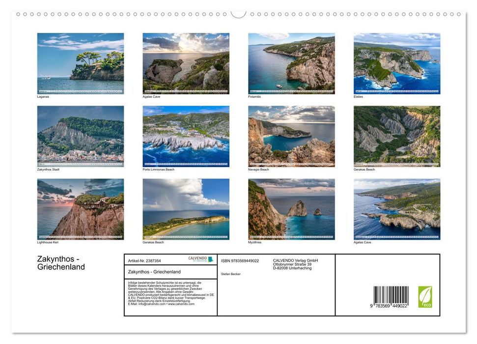 Zakynthos - Griechenland (CALVENDO Premium Wandkalender 2027)