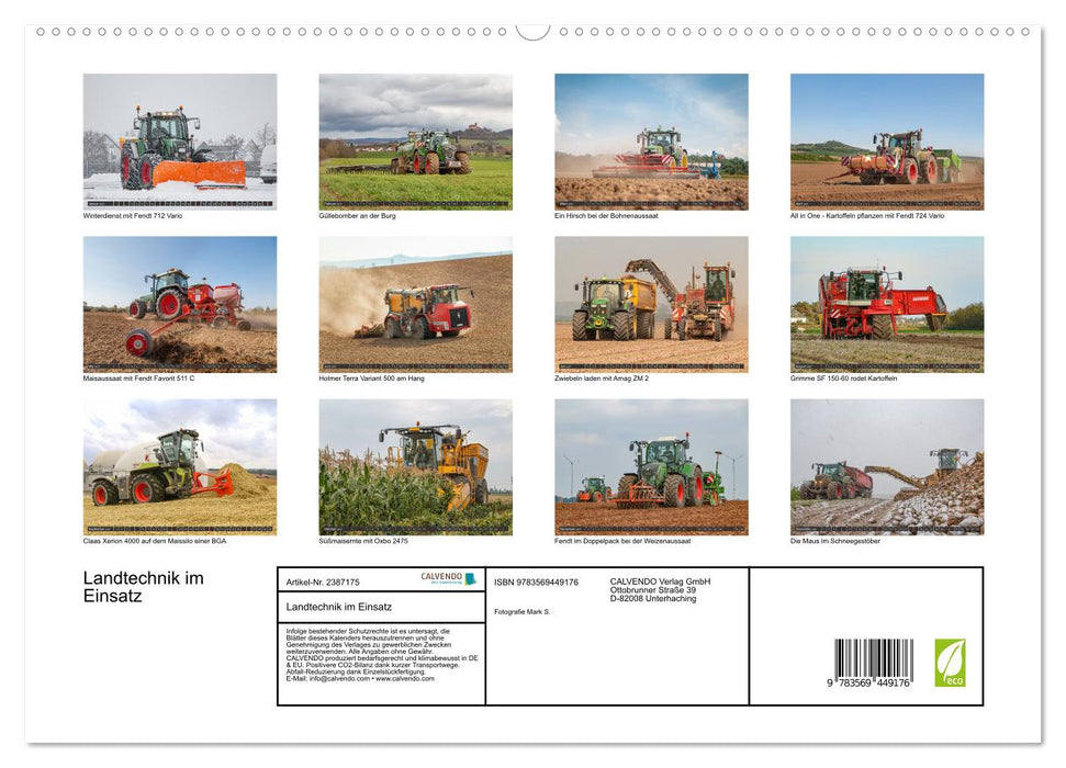 Landtechnik im Einsatz (CALVENDO Premium Wandkalender 2027)