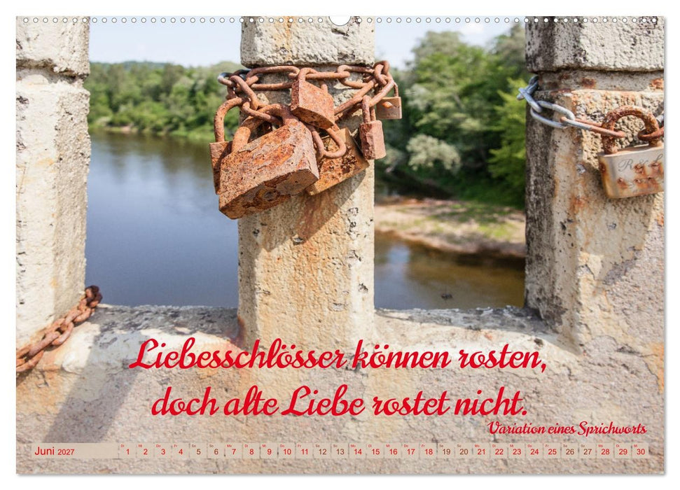 Liebesschlösser, Ich liebe Dich (CALVENDO Premium Wandkalender 2027)