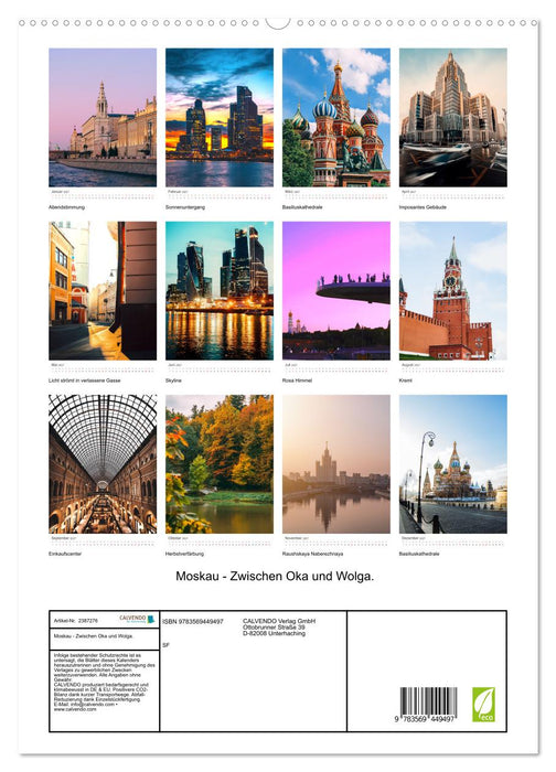 Moskau - Zwischen Oka und Wolga. (CALVENDO Wandkalender 2027)