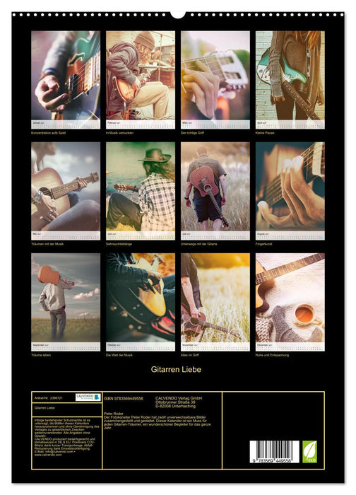 Gitarren Liebe (CALVENDO Premium Wandkalender 2027)