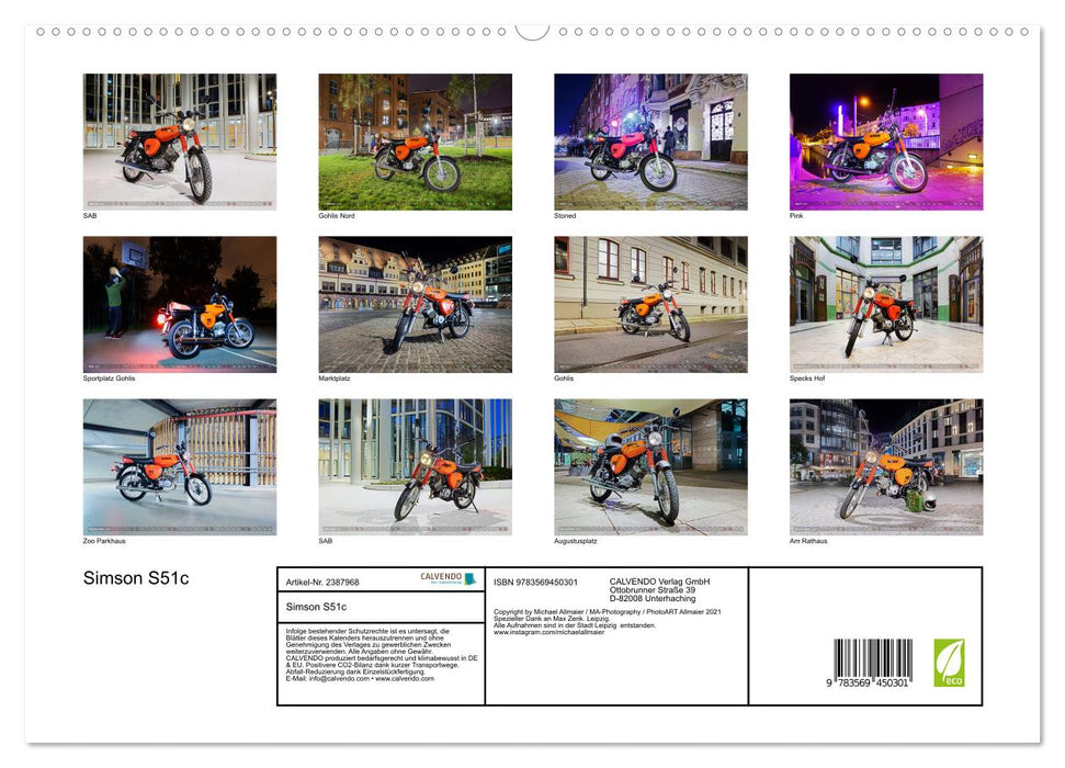 Simson S51c (CALVENDO Wandkalender 2027)