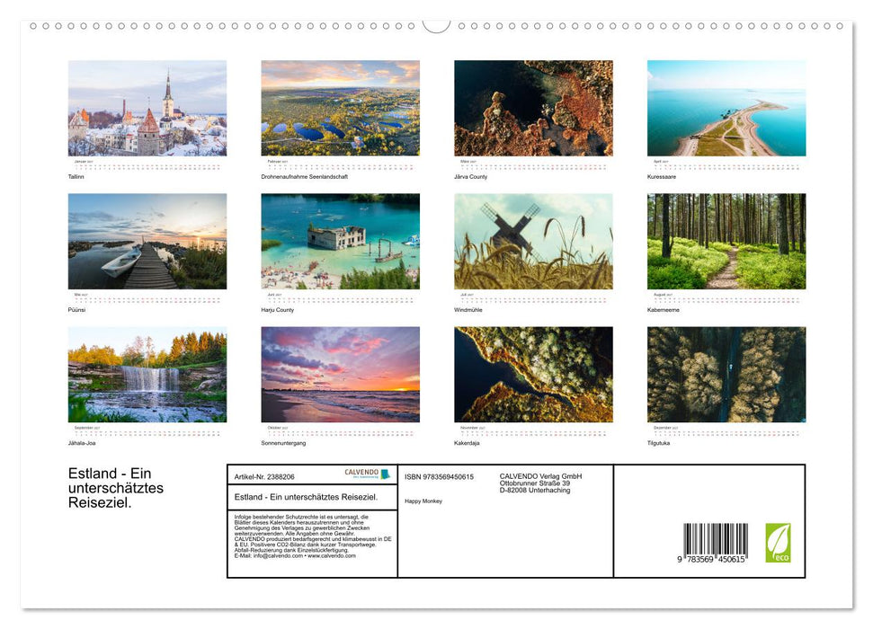 Estland - Ein unterschätztes Reiseziel. (CALVENDO Premium Wandkalender 2027)