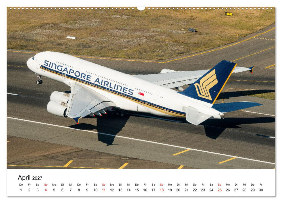 Airbus A380 Superjumbo 2027 (CALVENDO Premium Wandkalender 2027)
