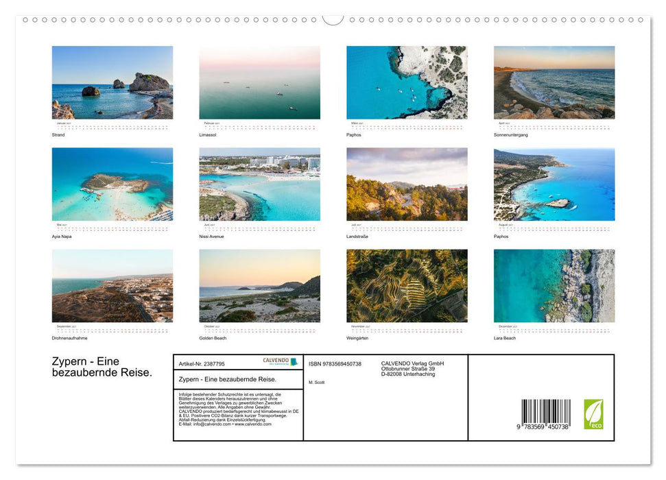 Zypern - Eine bezaubernde Reise. (CALVENDO Premium Wandkalender 2027)