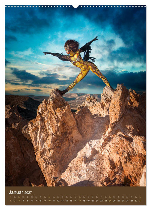 Bodypainting Adventures - Farbe auf nackter Haut (CALVENDO Wandkalender 2027)