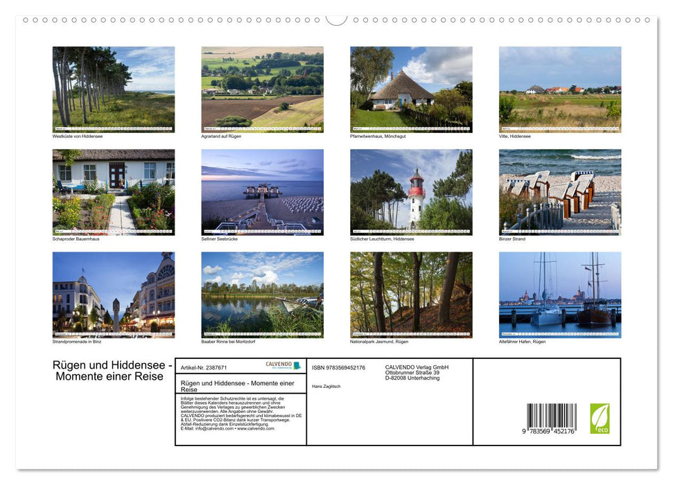Rügen und Hiddensee - Momente einer Reise (CALVENDO Premium Wandkalender 2027)