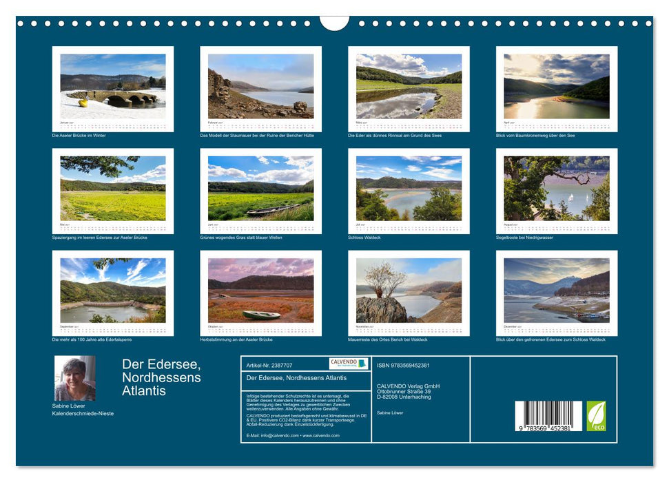 Der Edersee, Nordhessens Atlantis (CALVENDO Wandkalender 2027)