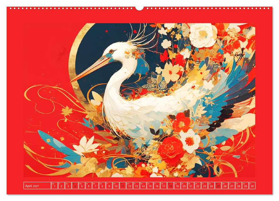 Künstlerische Vogelporträts. Abstrakte Illustrationen (CALVENDO Wandkalender 2027)