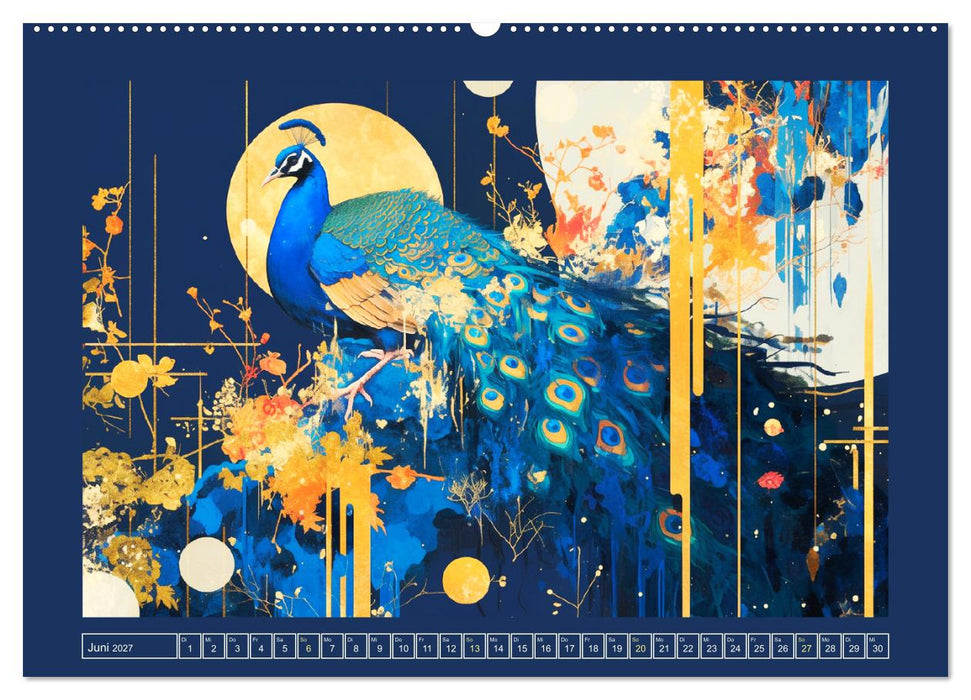 Künstlerische Vogelporträts. Abstrakte Illustrationen (CALVENDO Wandkalender 2027)