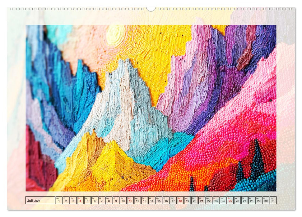 Farbwelten und Gefühle. Psychedelic Pop-Landscapes (CALVENDO Premium Wandkalender 2027)