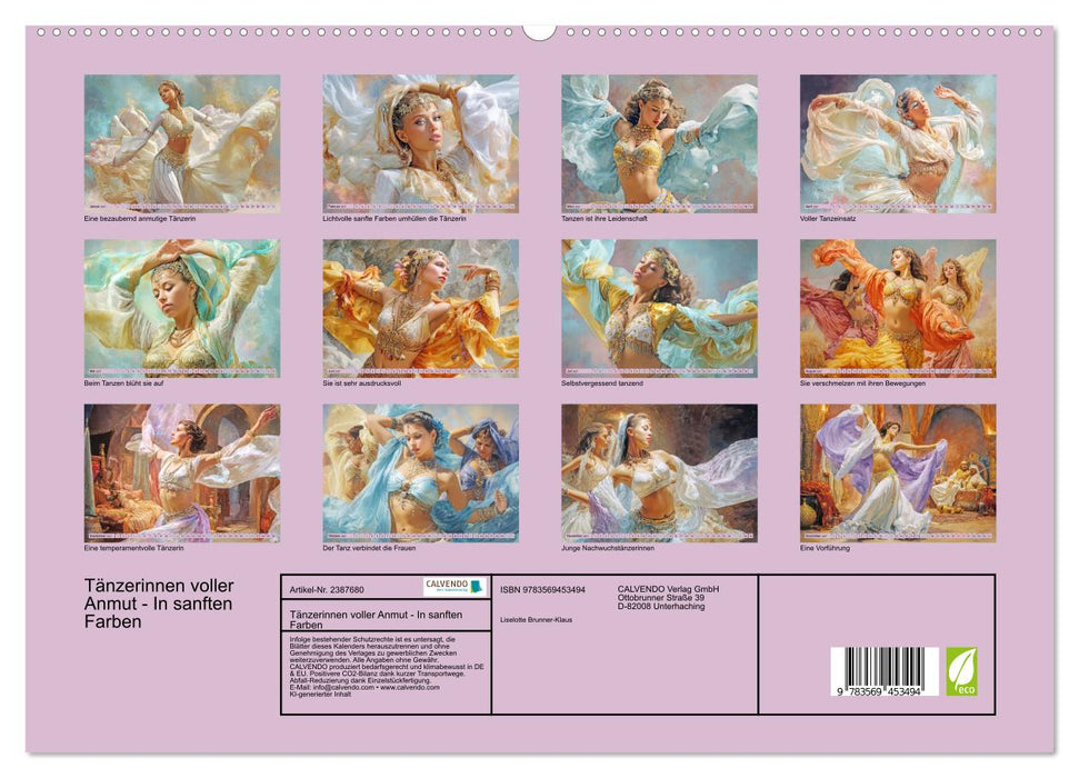Tänzerinnen voller Anmut - In sanften Farben (CALVENDO Premium Wandkalender 2027)