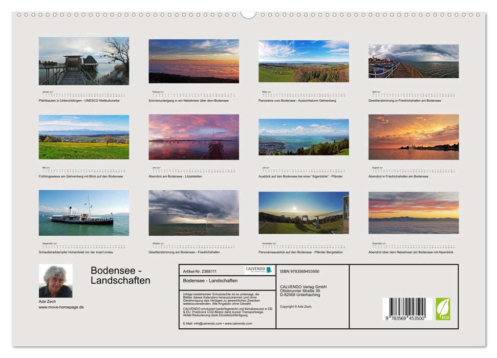 Bodensee - Landschaften (CALVENDO Premium Wandkalender 2027)