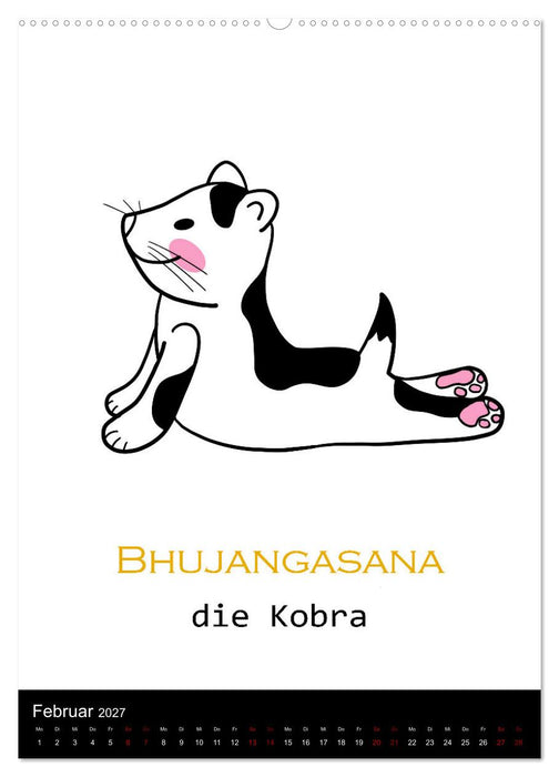 Yogakatzen - ganz entspannt im Hier und Jetzt (CALVENDO Premium Wandkalender 2027)