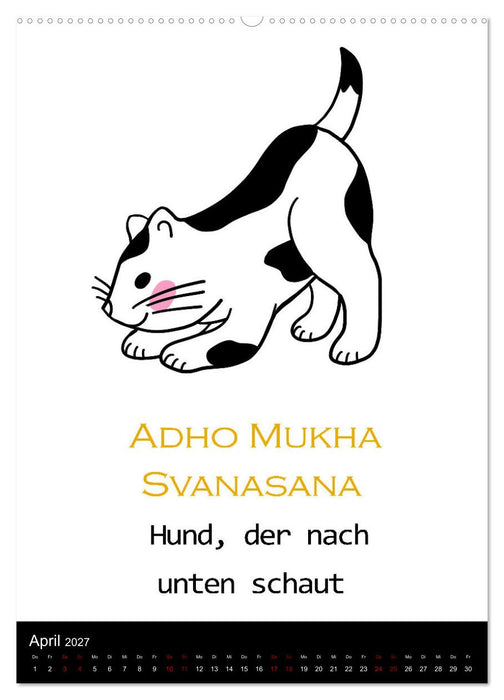 Yogakatzen - ganz entspannt im Hier und Jetzt (CALVENDO Premium Wandkalender 2027)