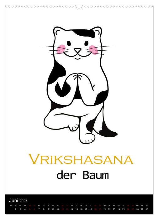 Yogakatzen - ganz entspannt im Hier und Jetzt (CALVENDO Premium Wandkalender 2027)