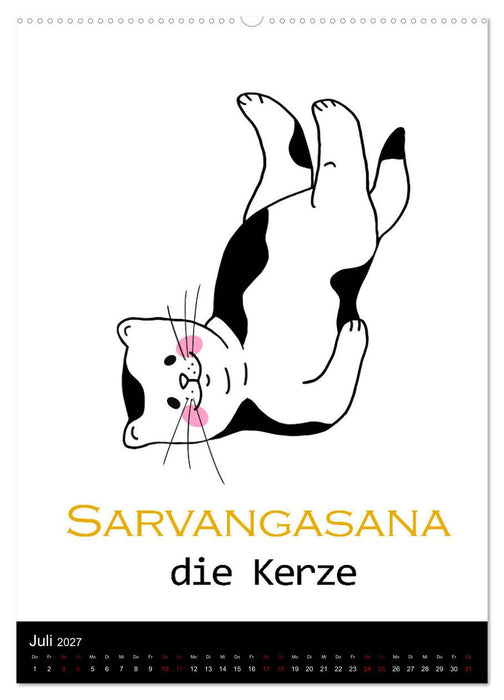 Yogakatzen - ganz entspannt im Hier und Jetzt (CALVENDO Premium Wandkalender 2027)