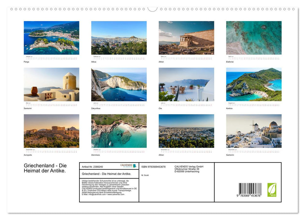 Griechenland - Die Heimat der Antike. (CALVENDO Premium Wandkalender 2027)