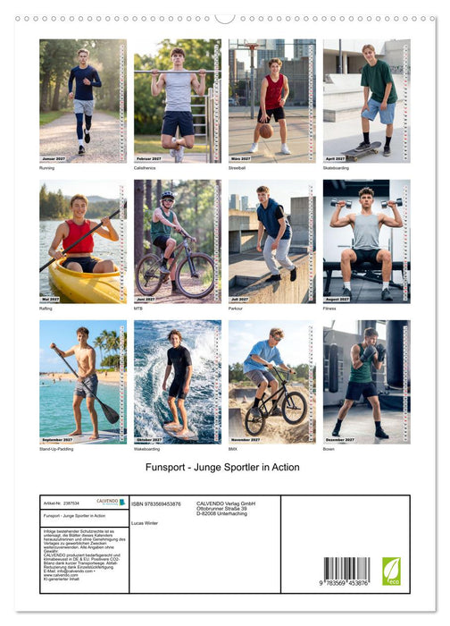 Funsport - Junge Sportler in Action (CALVENDO Premium Wandkalender 2027)
