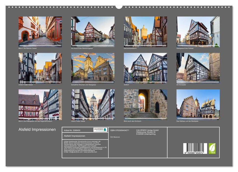 Alsfeld Impressionen (CALVENDO Premium Wandkalender 2027)