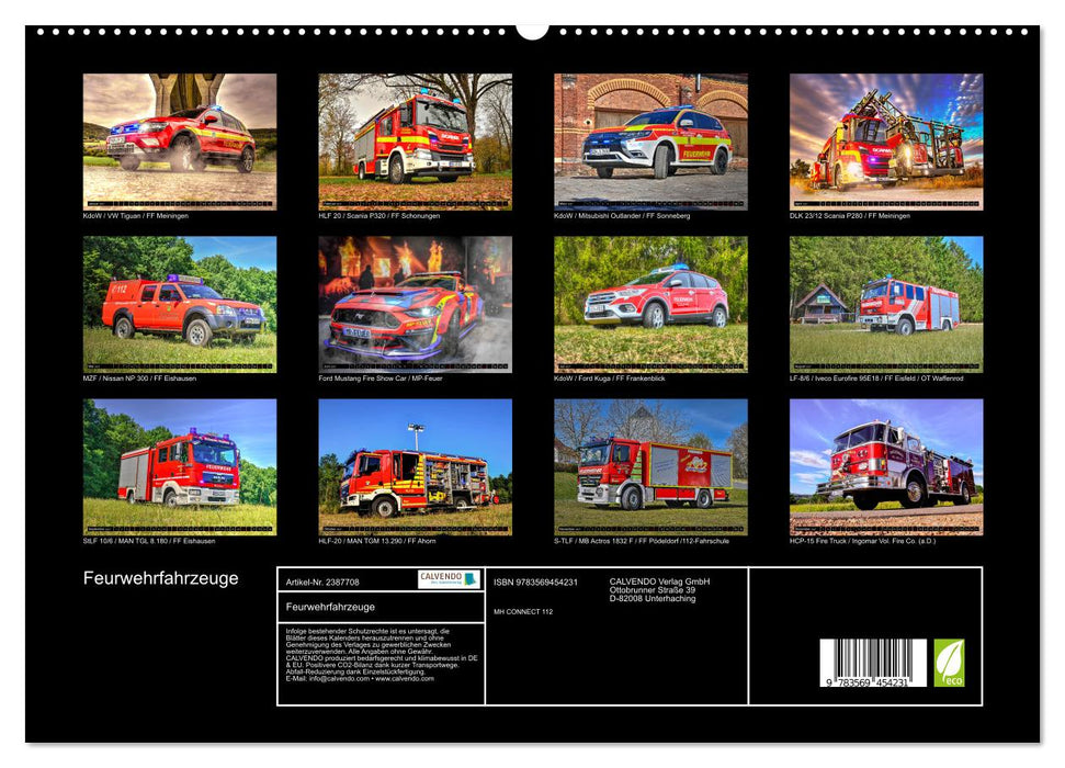 Feurwehrfahrzeuge (CALVENDO Premium Wandkalender 2027)