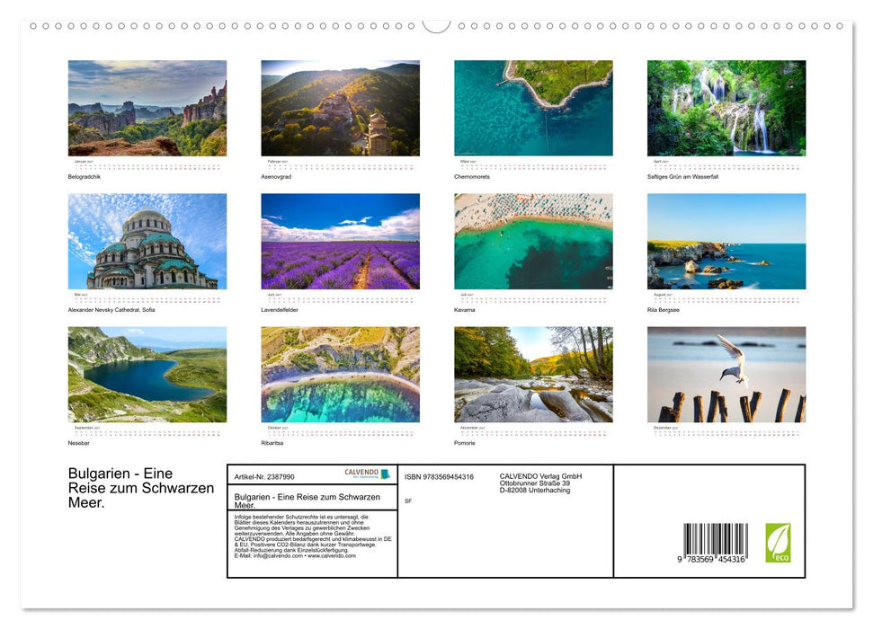 Bulgarien - Eine Reise zum Schwarzen Meer. (CALVENDO Wandkalender 2027)