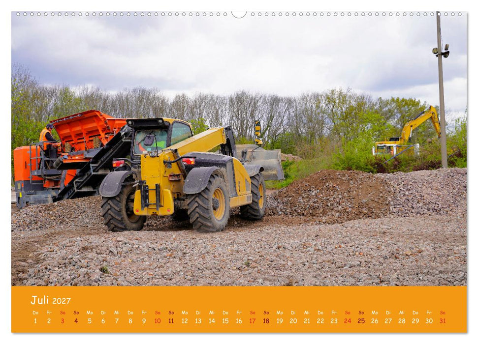 Baumaschinen im Einsatz (CALVENDO Premium Wandkalender 2027)