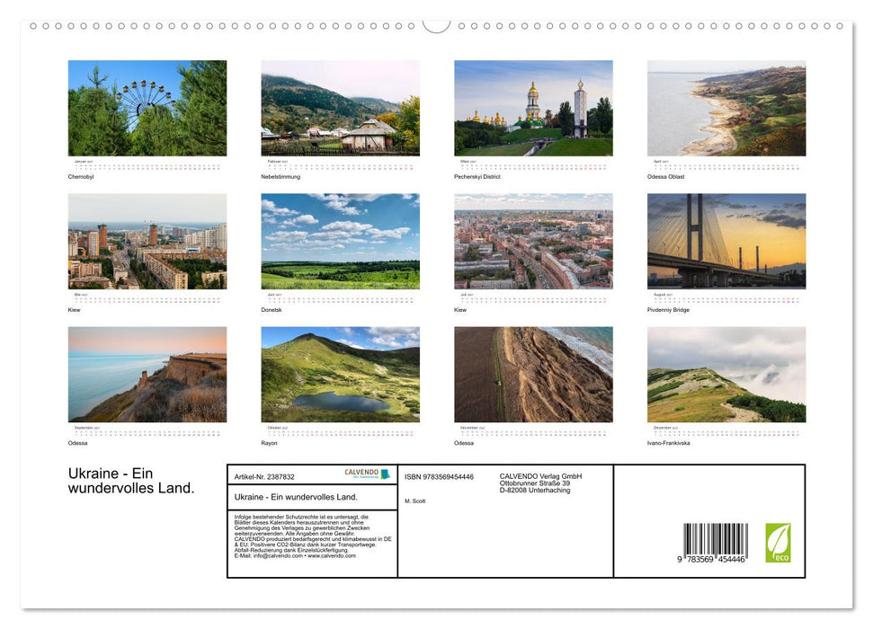 Ukraine - Ein wundervolles Land. (CALVENDO Wandkalender 2027)