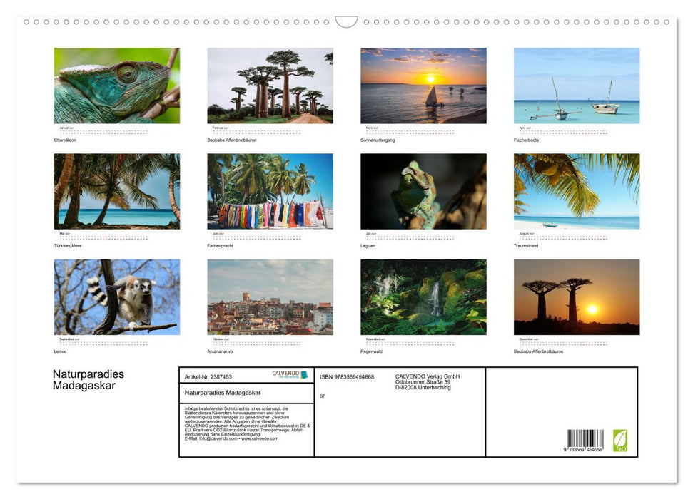 Naturparadies Madagaskar (CALVENDO Wandkalender 2027)