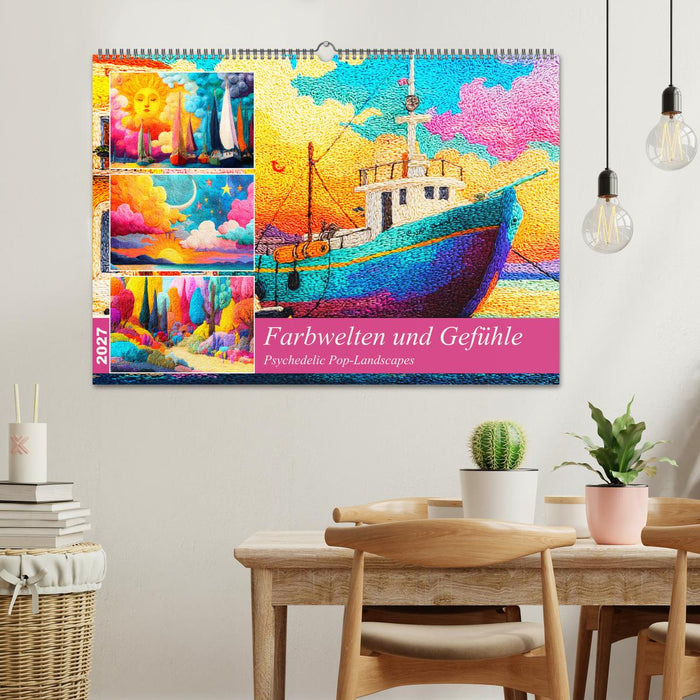 Farbwelten und Gefühle. Psychedelic Pop-Landscapes (CALVENDO Wandkalender 2027)