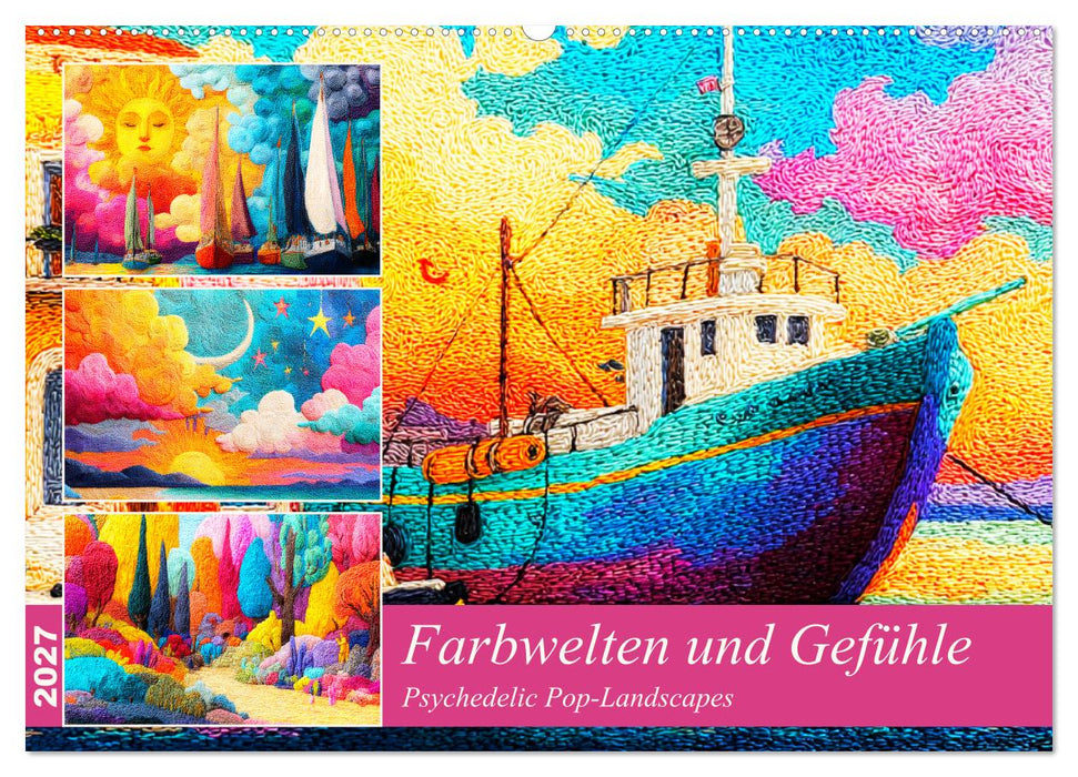Farbwelten und Gefühle. Psychedelic Pop-Landscapes (CALVENDO Wandkalender 2027)
