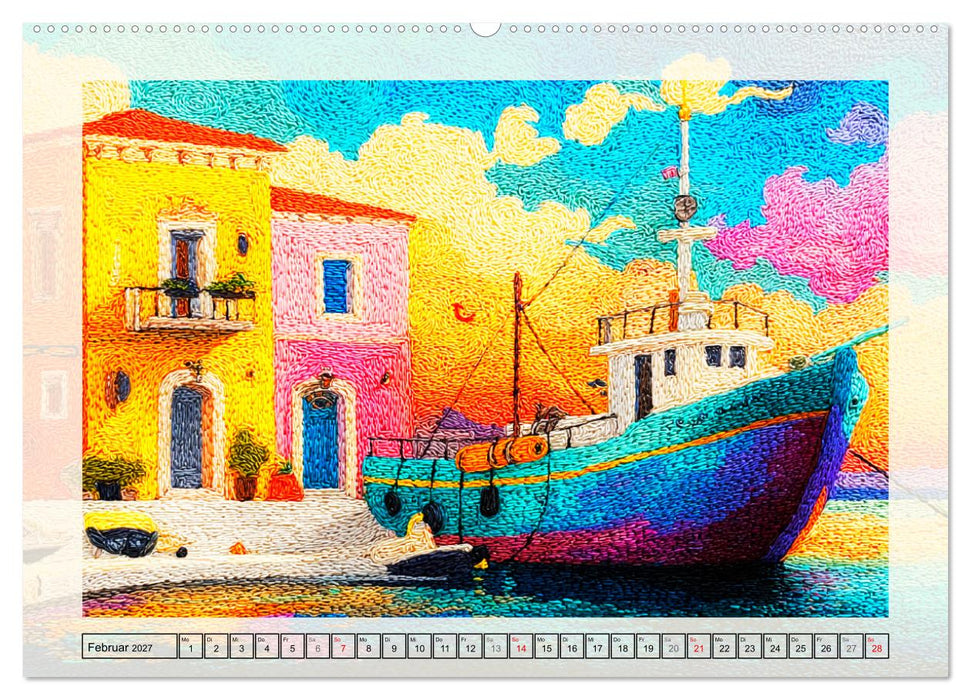 Farbwelten und Gefühle. Psychedelic Pop-Landscapes (CALVENDO Wandkalender 2027)