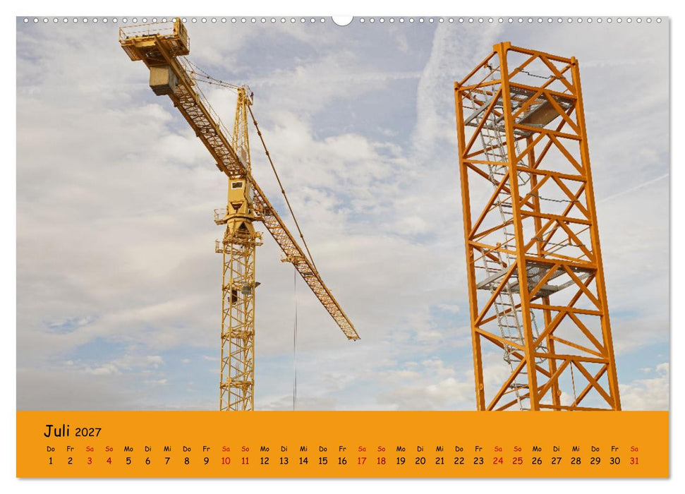 Aufbau eines Gittermastkranes (CALVENDO Premium Wandkalender 2027)