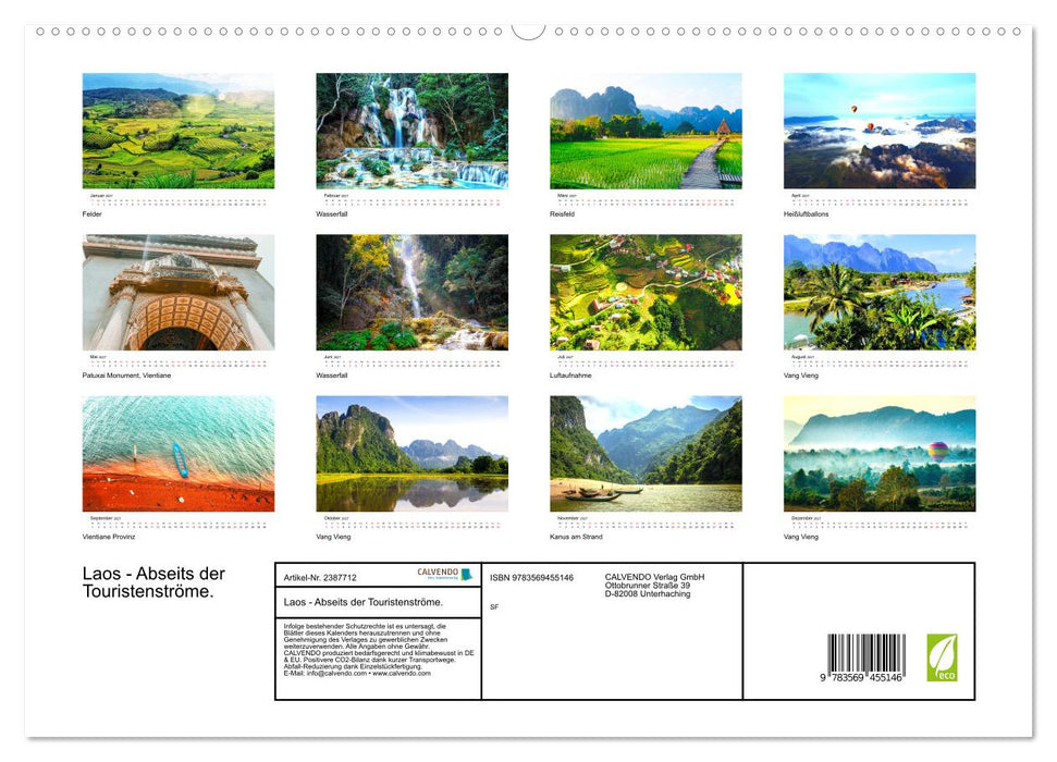 Laos - Abseits der Touristenströme. (CALVENDO Wandkalender 2027)
